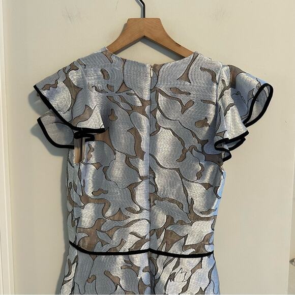 Hunter Bell Silver Metallic Cream Maxi Dress 2 - Picture 8 of 14